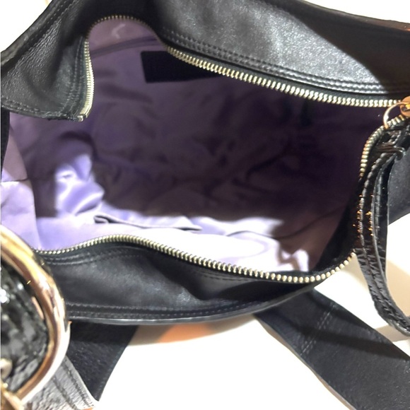 Coach CC signature print canvas Black and Tan crossbody Bag - Picture 5 of 6